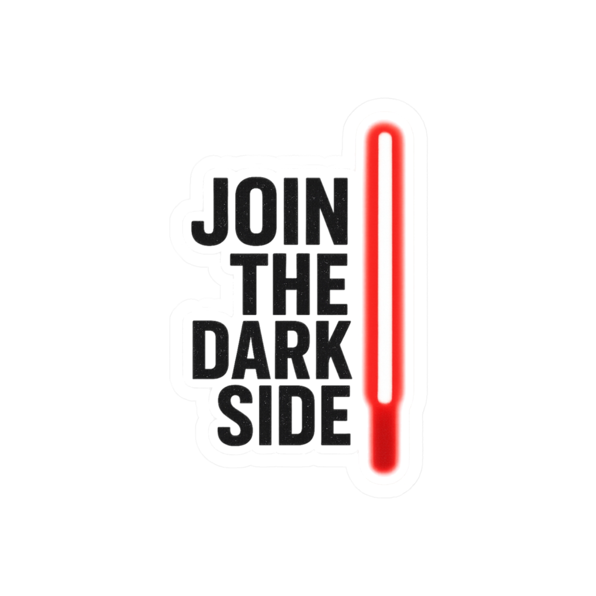Sassy Lightsaber Trophy Sticker | Bold Sci-Fi Vinyl Decal