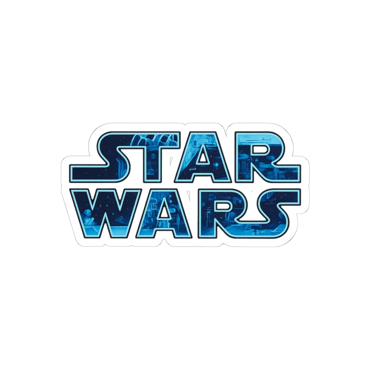 Star Wars Luke Skywalker Retro Video Game Logo Rectangular Sticker