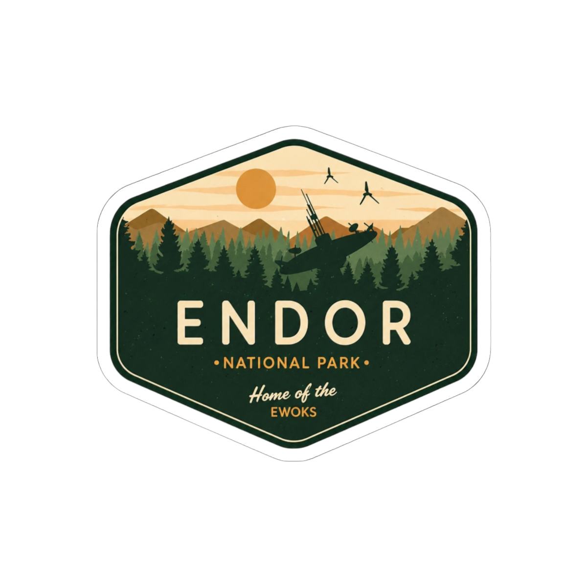 Endor National Park Home of the Ewoks Sticker | Cute Star Wars Vinyl Decal