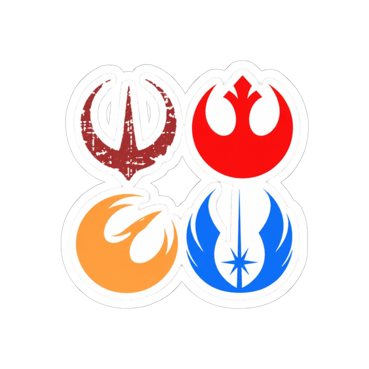 Rebellions Are Built on Hope Star Wars Rebel Emblem Collage Sticker | Bold Vinyl Decal