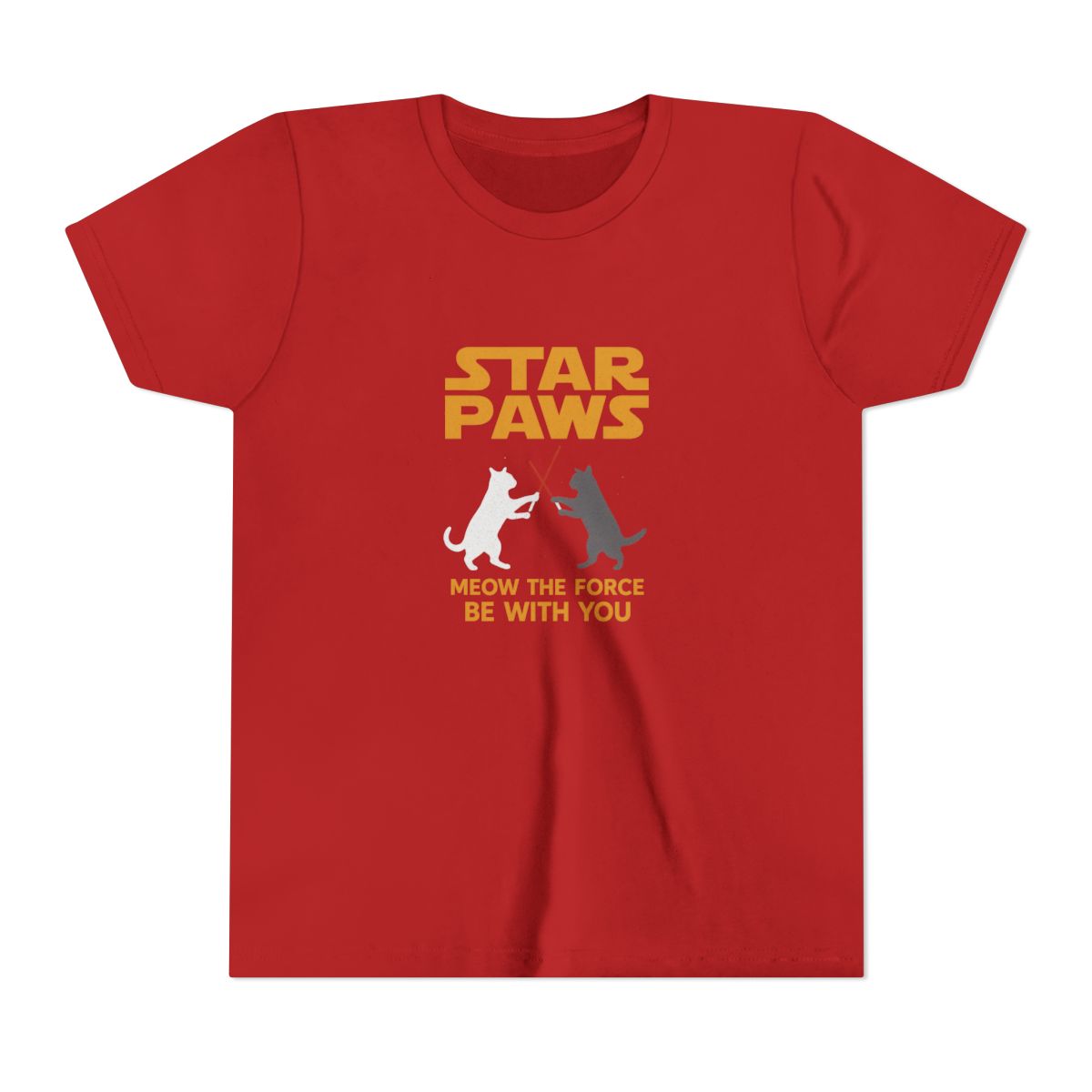Meow the Force Be With You Star Wars Cat Kids T-Shirt